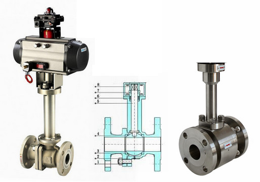 Pneumatic actuated cryogenic ball valve